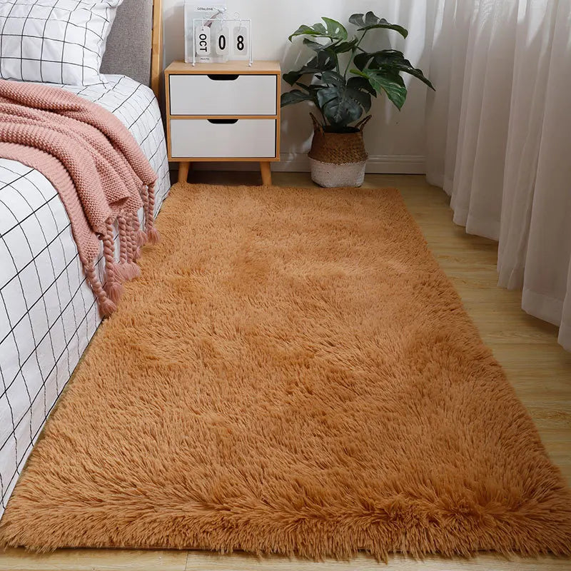 VIKmemorial-Couverture de lit en peluche pour chambre à coucher, tapis de maison complet, nordique, salon, fille, polymères de sol, 40x60cm