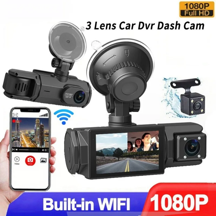 Dashcam Double Caméra Voiture Full HD 1080P – Avant & Arrière avec Vision Nocturne