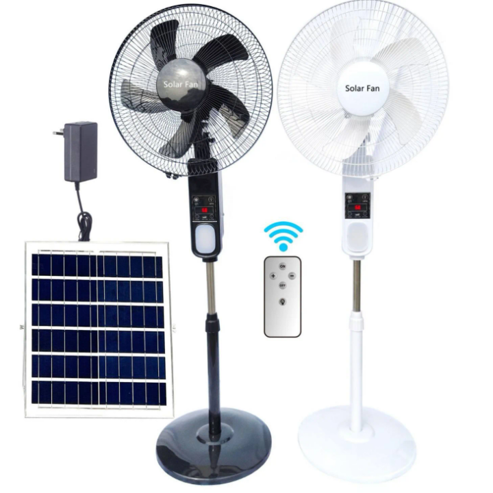 Ventilateur Solaire Rechargeable 16” – Jusqu’à 8h d’Autonomie Sans Électricité ☀️🔋