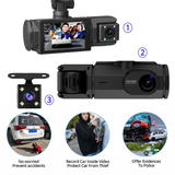 Dashcam Double Caméra Voiture Full HD 1080P – Avant & Arrière avec Vision Nocturne